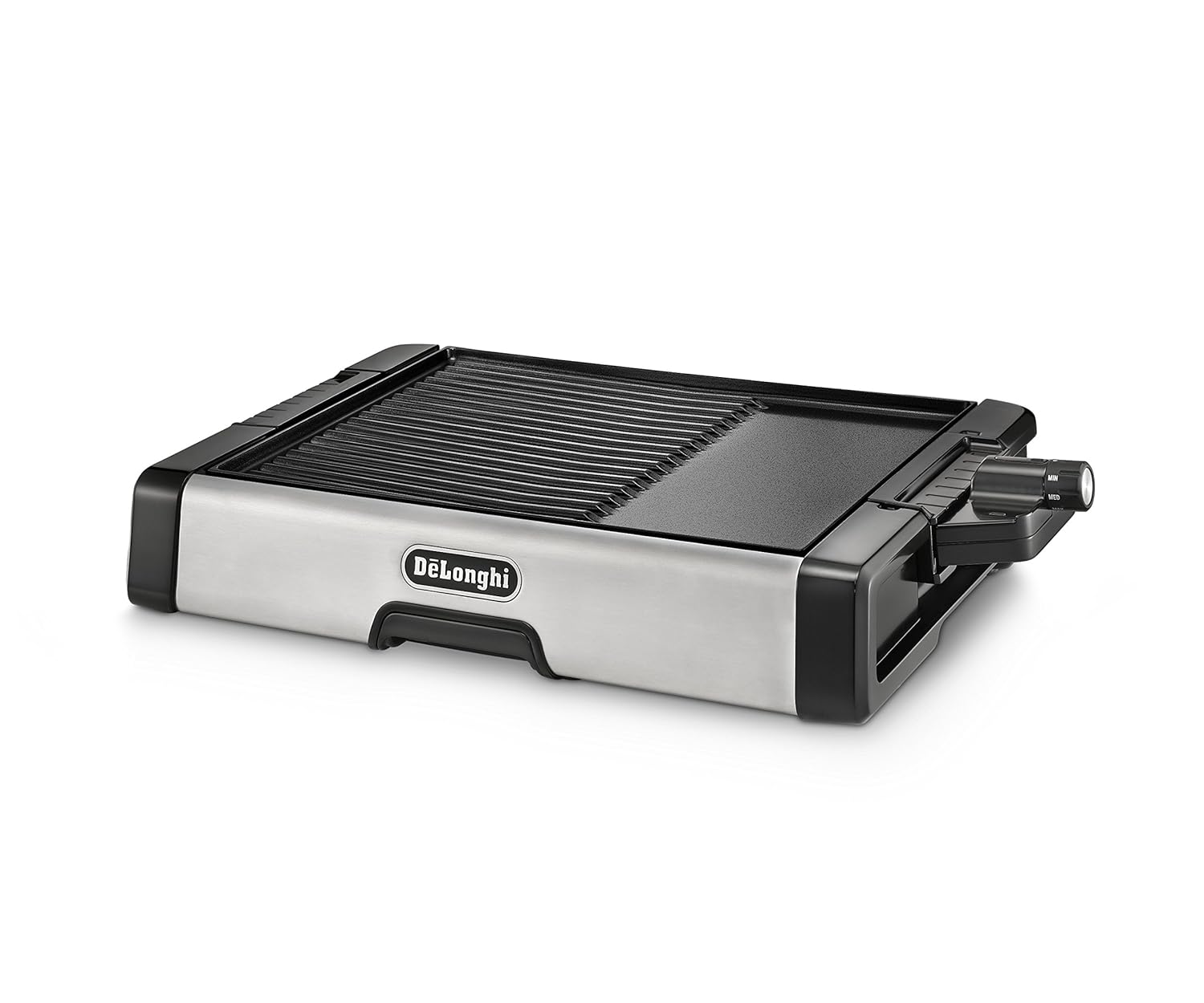 DeLonghi BG500C De'Longhi 2-in-1 Ceramic Coated Grill and Griddle, Black