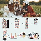 HAUSPROFI Waterproof Picnic Blanket 200x200cm with Carry Strap - Colorful view 9