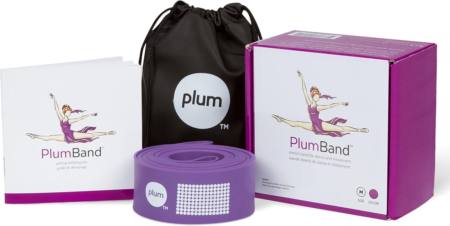 The PlumBand Stretch Band for Dance and Ballet – Colors and Sizes for Kids & Adults – Improve Your Splits, Strength, and Flexibility with Stretching – Printed Instruction Booklet and Travel Bag : Sports & Outdoors