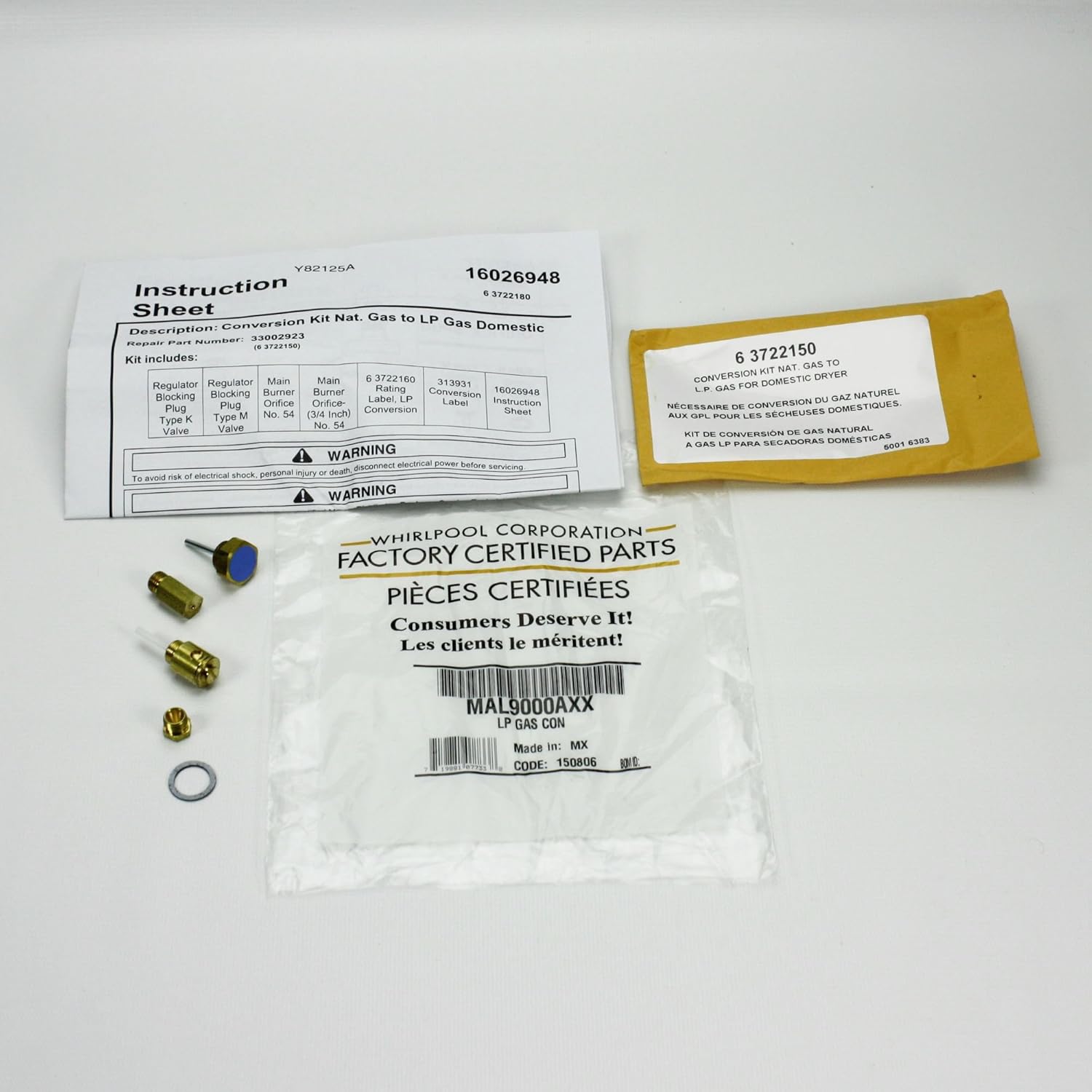 Maytag MAL9000AXX LP Conversion Kit for Neptune Dryers Amazon.ca