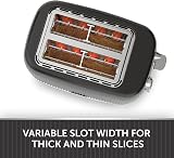 Breville Bold 2 Slice Toaster High Lift Wide Slots Black Silver Chrome VTR001 view 2