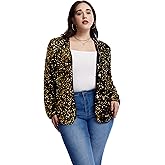 THANKPEARL Women's Sequin Jacket Sparkly Sequin Blazer Long Sleeve Open Front Glitter Cardigan Casual Party Coat