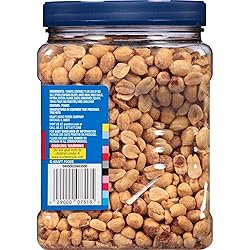 PLANTERS Dry Roasted Peanuts, 34.5 oz Resealable