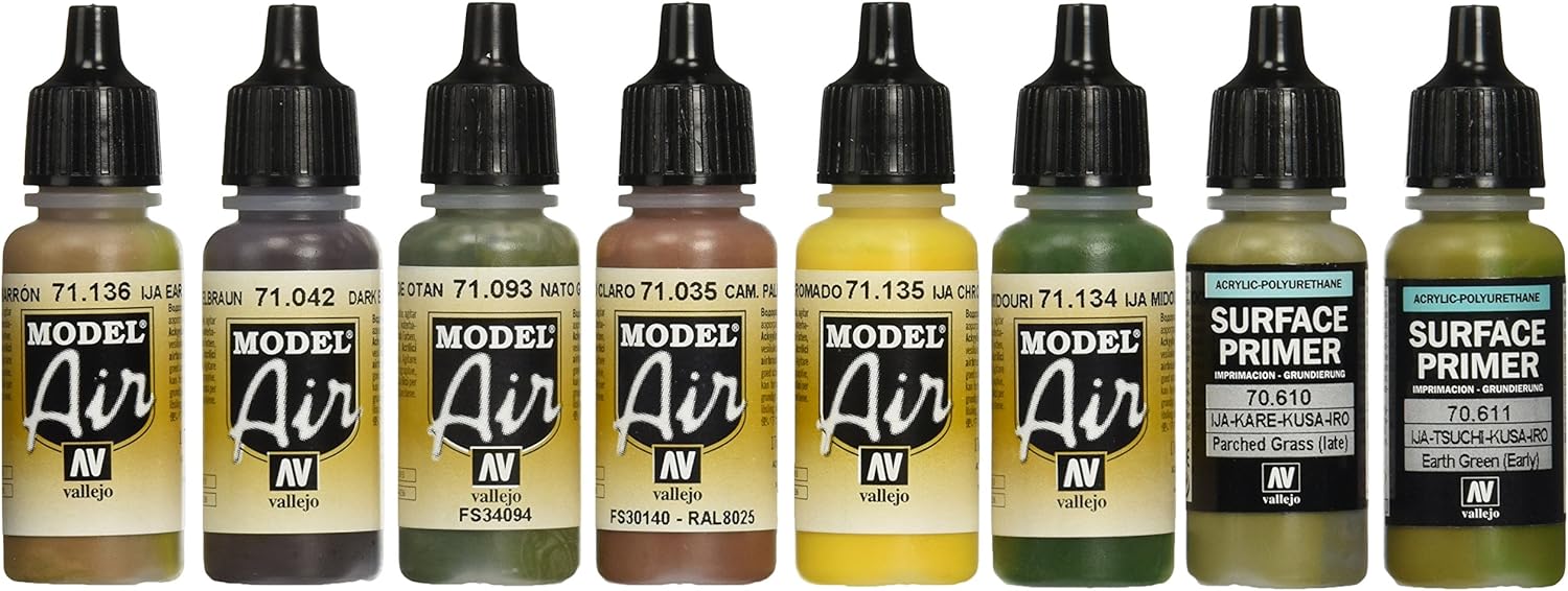 Vallejo Model Air Imperial Japanese Army Acrylic Paint Set for Air