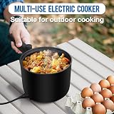 Topwit Hot Pot Electric 1.5L Ramen Cooker Dual Power 250W 600W Nonstick Black view 5
