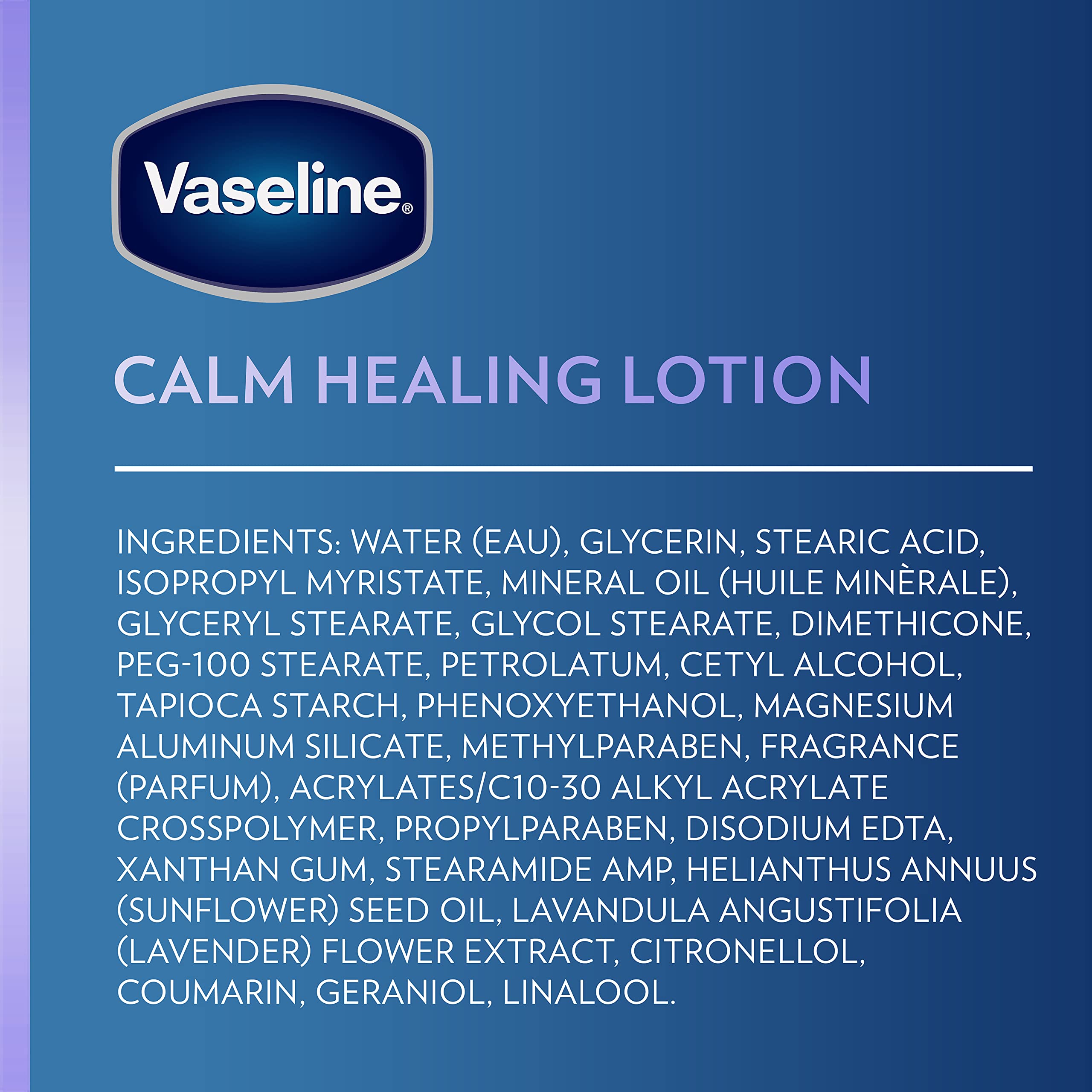 Vaseline Intensive Care Calm Healing Body Lotion 3 count for Dry Skin Made with Ultra-Hydrating Lipids and Lavender Extract to Heal and Restore Dry Skin 20.3 oz