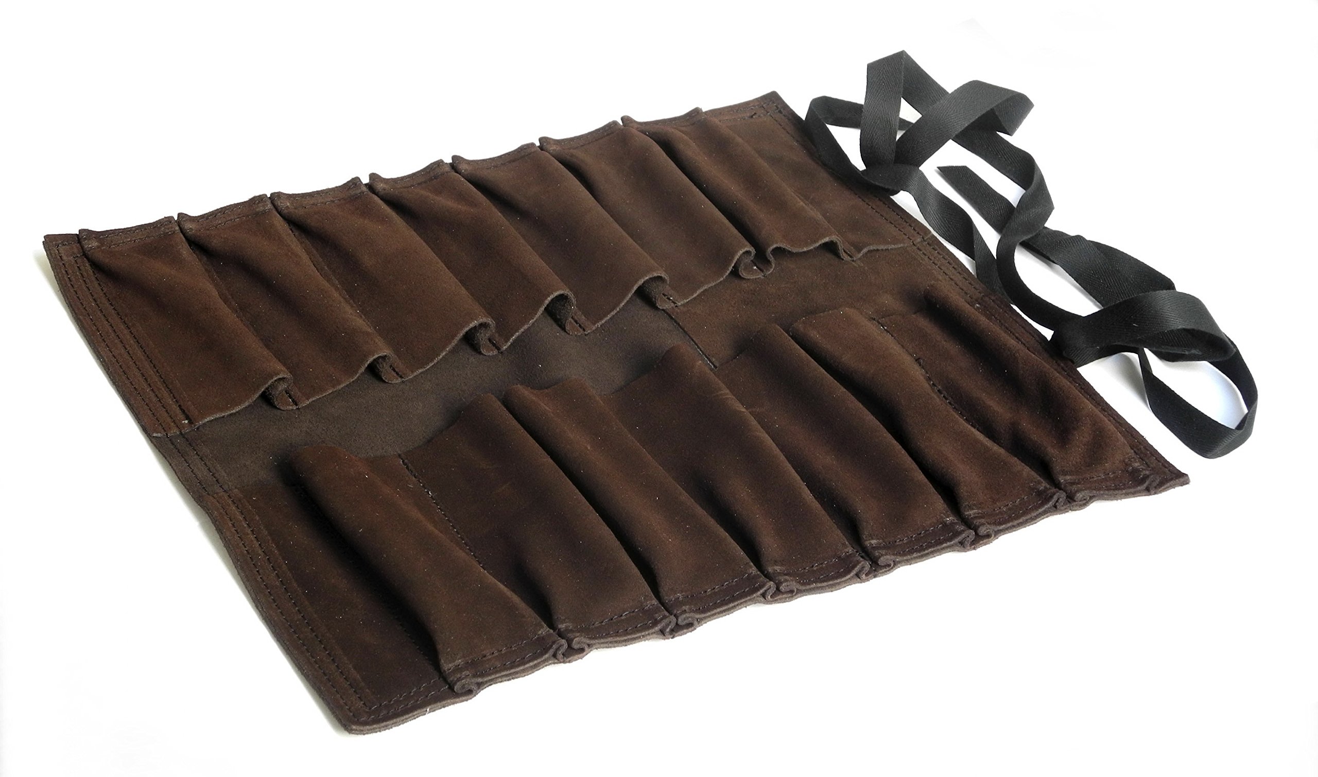 Narex Leather tool roll 372 x 330 mm (14 Pocket), Brown