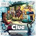 Clue Advent Calendar: Secrets Under Snowfall | 24 Days | Family Mystery Games | with 6 Winter-Themed Tokens and Surprise | Ag