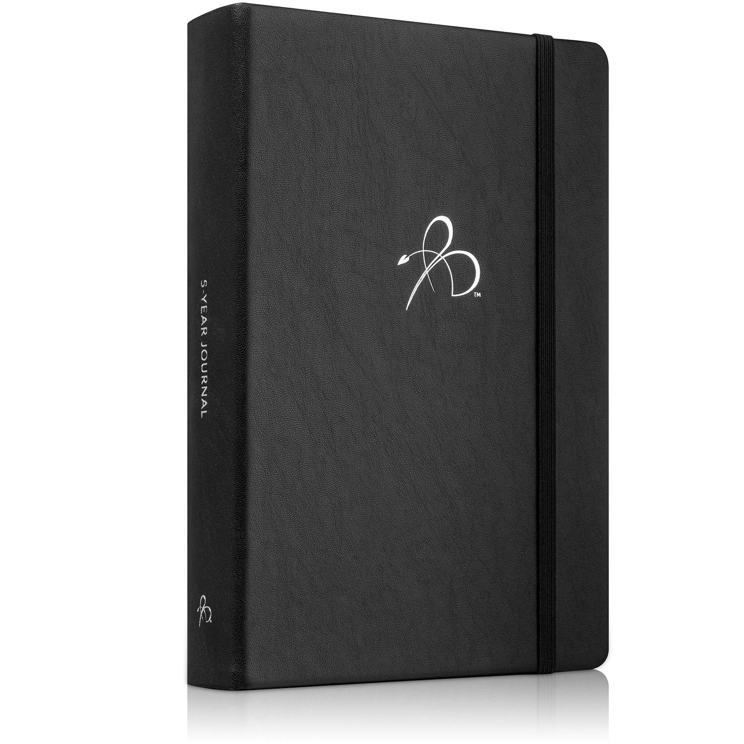 Bright Line Eating 5 Year Journal - Vegan Leather Journal w/Daily Entries – Black Memory Book Journal for Women & Men – 5 Year Journal for Tracking Memories, Ideas, Devotions & Progress