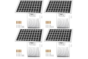 CYJJZQ 4 Pack Solar Panels for Outdoor Camera Micro USB & USB-C Solar Panel Charger, 5V 6W 4W 3W Solar Panel for Security Camera Fit for Wyze Cam V1 V2 Outdoor,Arlo Essential,Simplisafe,Eufy Cameras