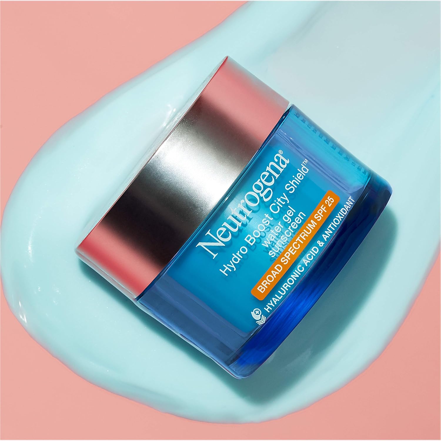 Neutrogena Hydro Boost City Shield Water Gel with Hydrating Hyaluronic Acid, Facial Moisturizer with Broad Spectrum SPF 25 Sunscreen, Oil-Free, Alcohol-Free, Non-Comedogenic, 1.7 oz: Beauty