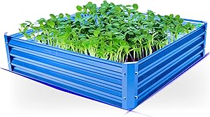 BACKYARD EXPRESSIONS PATIO · HOME · GARDEN 908073 Raised Garden Bed, Turquoise Blue