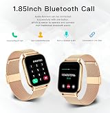 Popglory Smart Watch 1.85” 44mm Women Men 2 Straps Health Monitor IP67 view 2