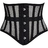 Heavy Duty Underbust Steel Boned Waist Trainer Cincnher Womens Waspie Mesh Corset