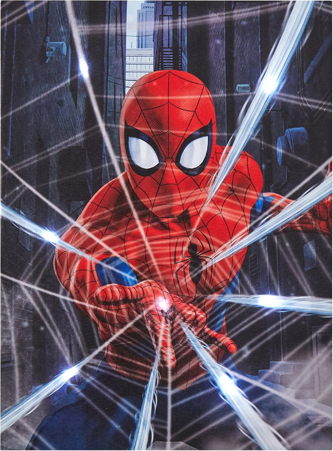 Wall Décor - Idea Nuova Marvel Spiderman Canvas LED Wall Art,Childrens Wall Hanging Décor,11.5