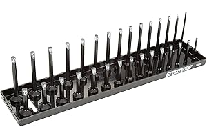OEMTOOLS 22209 3/8" Drive Socket Tray - Metric, black
