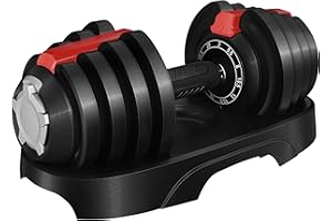 Yaheetech Adjustable Dumbbell Set 28/40/52.5/90LBS Adjustable Dumbbells Fast Adjust Dumbbell Weight Set with Anti-Slip Handle and Tray for Men/Women Home Gym Strength Training Equipment Single/Pair