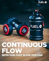 Fuel24 Jug 2.2 L Water Bottle Flex Material Leakproof Pop or Straw Cap view 6