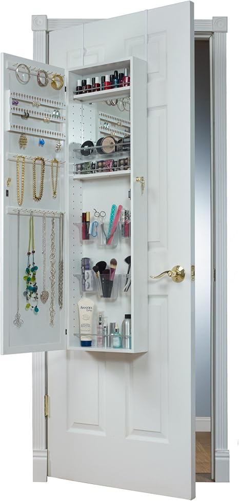 Mirrotek Armario Para Joyas Y Maquillaje Blanco 1 Amazon Com Mx