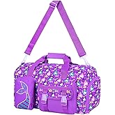 AGSDON Dance Ballet Bags for Girls, Kids Duffle Gym Bag Travel with Shoe Compartments Sports Ballet Bag Teens Weekender Sleepover Carry On Bag Unicorn/Dinosaur