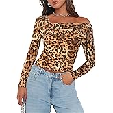 Women's One Off The Shoulder Top - Long Sleeve Ruched Going Out Crop Top Slim Fit Y2K T Shirt
