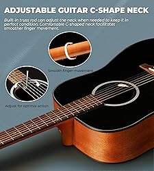 Vangoa Acoustic Guitar Beginners Set, 41 In Full