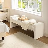 HULALA HOME 58.5" End of Bed Bench, Modern Fabric