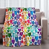 YUTYBMJNHS Rainbow Love Blanket Colorful Lightweight 50x40in | Sheet Soft Fleece Cozy for Sofa Couch Bed Room