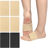 Josojoou 3Pairs Copper Arch Support Sleeves Foot Compression Sleeve Universal Size Plantar Fasciitis Relief Brace for Heel Spurs, Flat Fallen Arches and High Arch Pain Relief(1Black+ 2Beige)