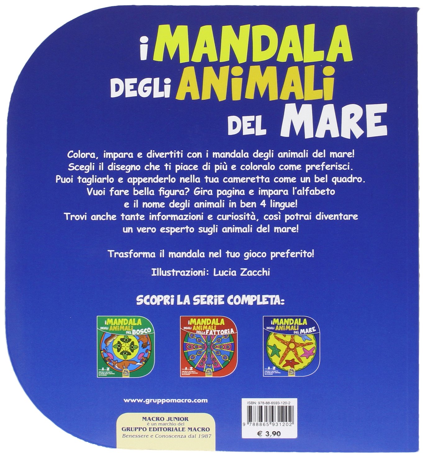 Mandala degli animali del mare Dalla A alla Z impara l alfabeto e i nomi degli animali in 5 lingue Amazon Aa Vv Libri