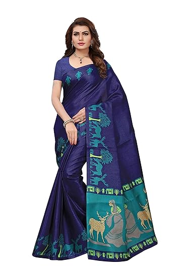Women's Khadi Mix Fabric Saree With Blouse
