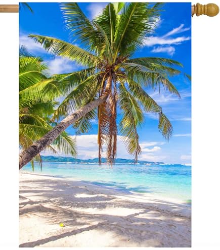 Toland Garden Hausflagge „Welcome Sunset Beach“, 71,1 X 101,6 Cm (28"x40"), Doppelseitig Bedruckt – Wetterfeste Dekoration Für Garten & Terrasse