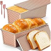 Adando Pullman Loaf Pan with Lid: 2.2lb Dough Capacity Carbon Steel Nonstick Bread Pan for Oven Baking - for Homemade Sourdough and Sandwich Bread - Essential for Home Bakers Family Kitchen (1 Pack)