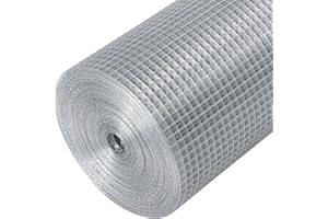 ZESHANGUS 1/2'' 48'' X 100' Hardware Cloth, Chicken Wire Fencing Double Layer Hot Dip Galvanized, Wire Mesh Fence Chicken Rabbit Snake Cage Wire Fence Mesh Roll, for Chicken Coops, Fencing, Garden Protection