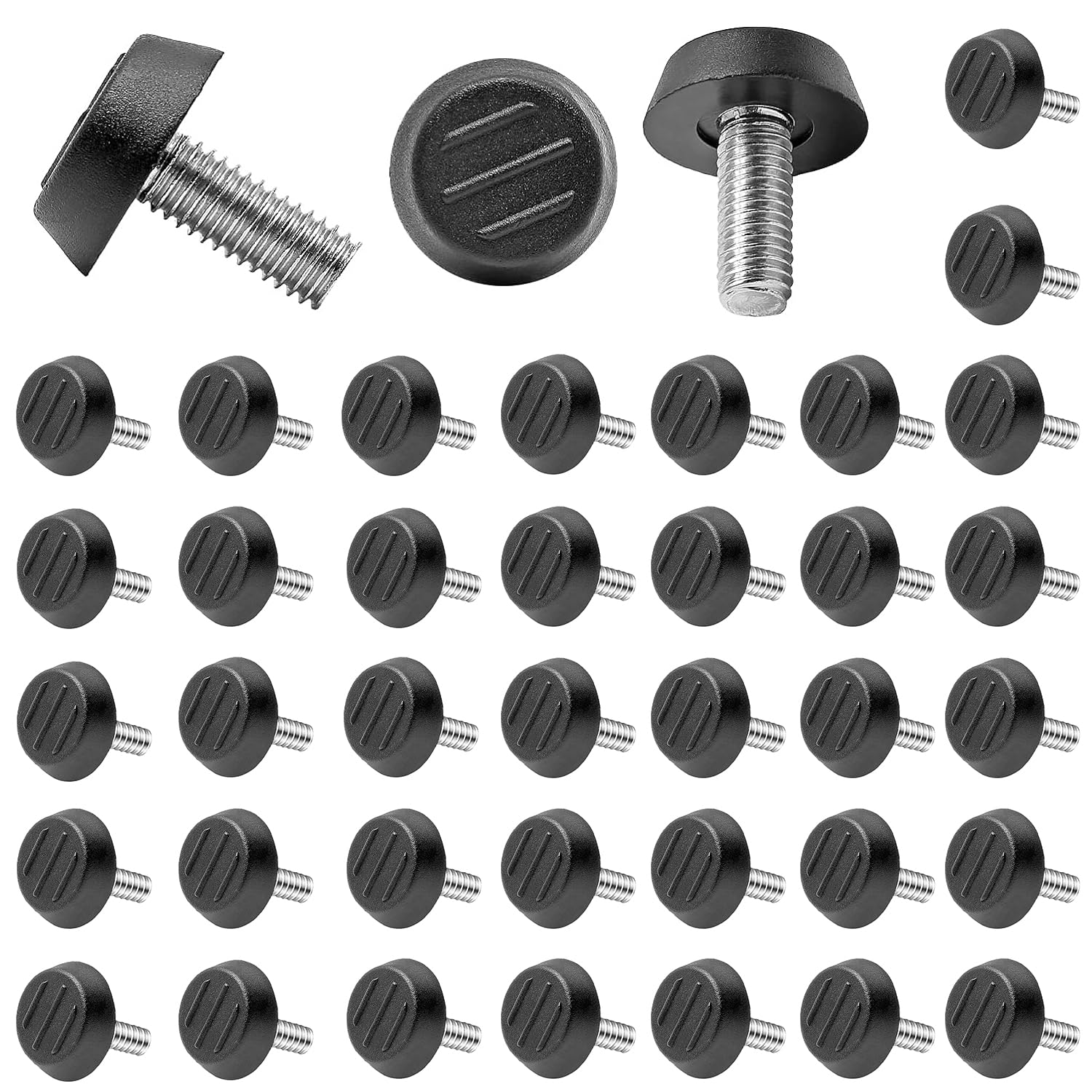 FAURAPMNG 40 Pcs M8 Thread Adjustable Screw Leveling Feet for Chair, Table Furniture, Glide Leveling