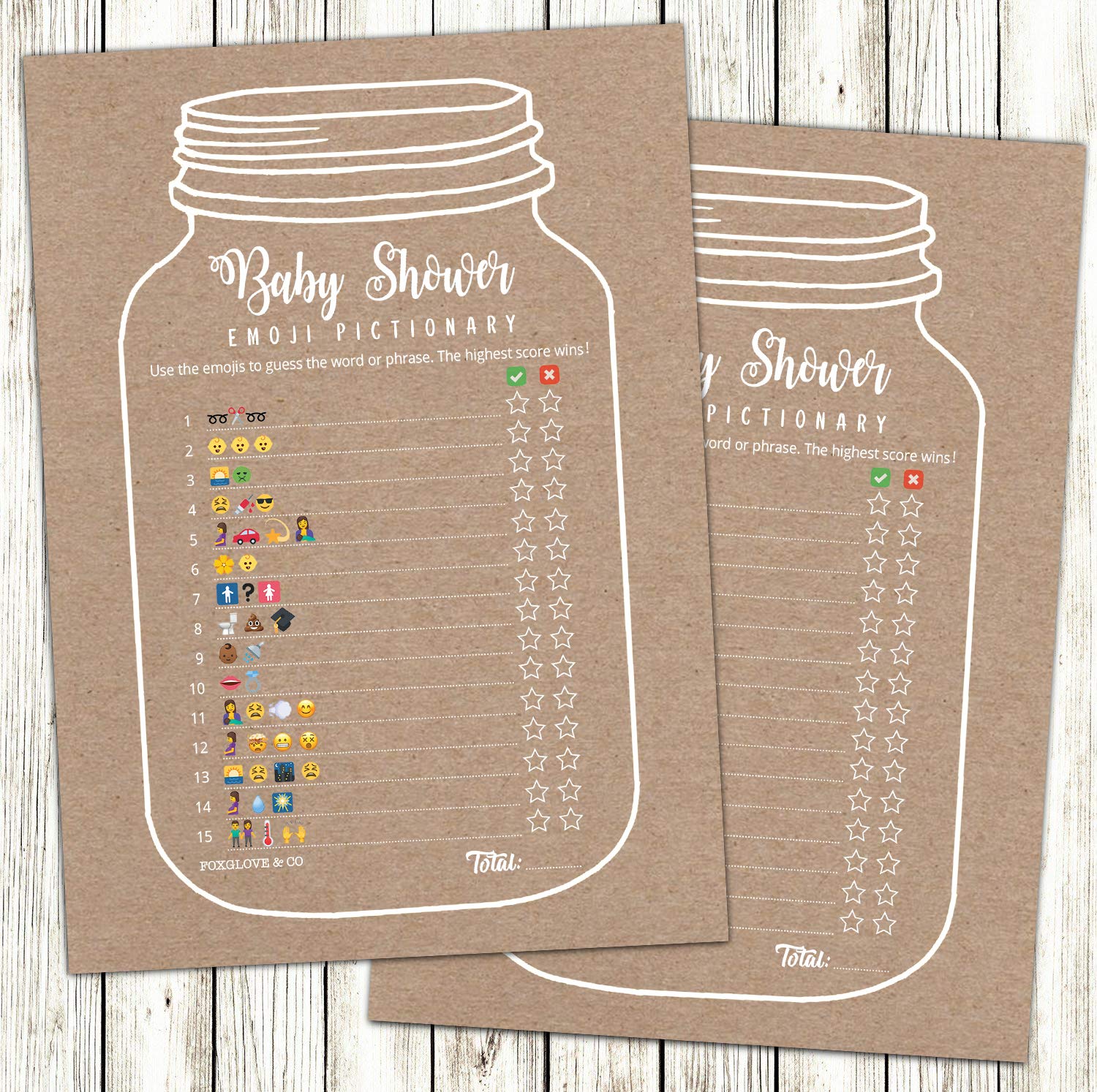 Amazon Com 30 Mason Jar Emoji Pictionary Baby Shower Games Cute Amazon Com 30 Mason Jar Emoji Pictionary Baby Shower Games Cute