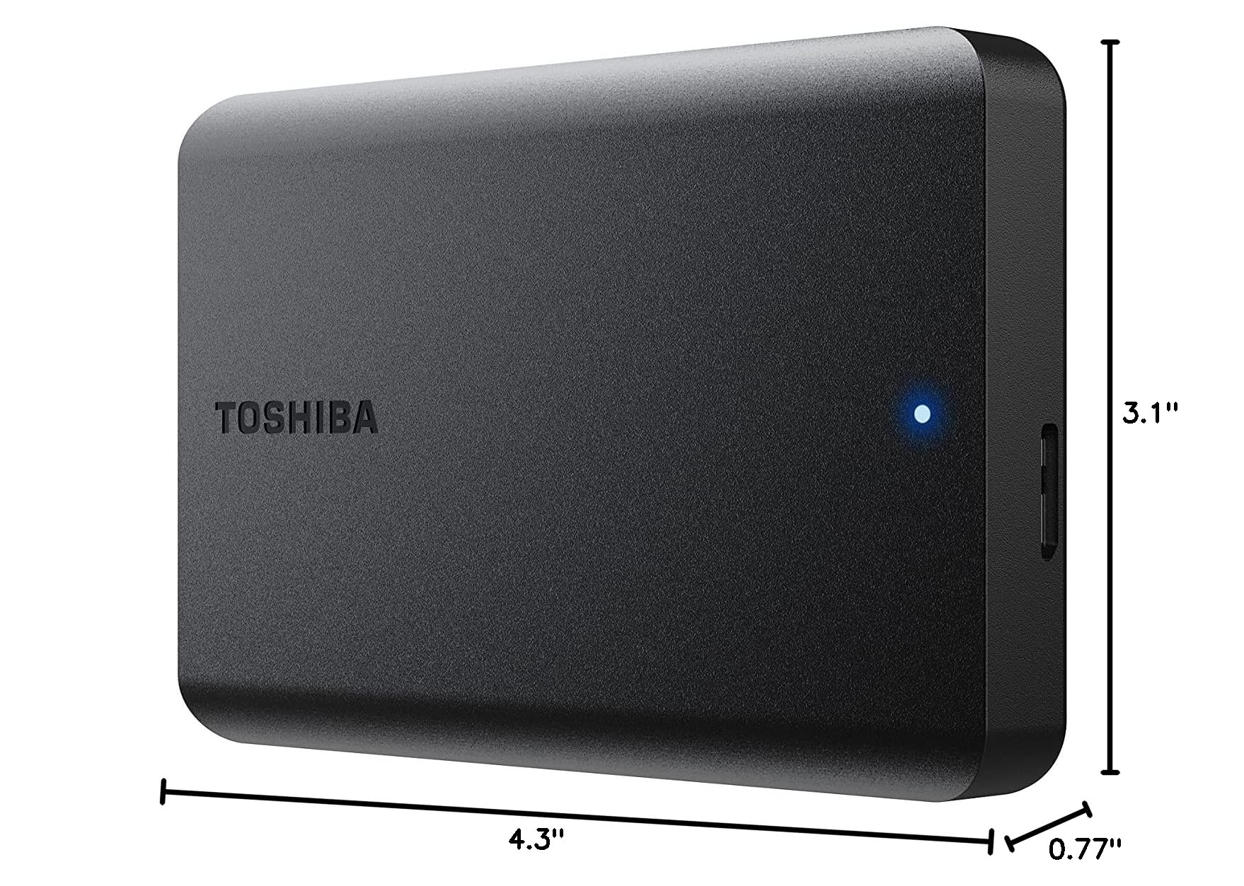 Toshiba Canvio Basics 4TB Portable External Hard Drive USB 3.0, Black - HDTB540XK3CA