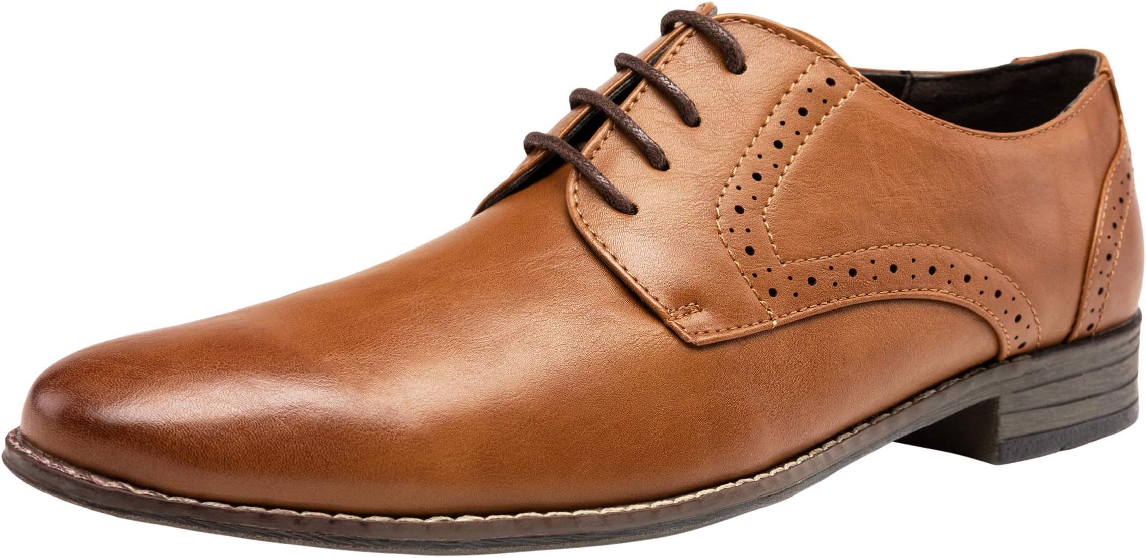 JousenMen's Oxford Plain Toe Dress Shoes Classic Formal Derby Shoes