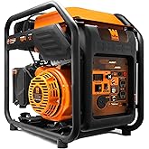 WEN GN400i RV-Ready 4000-Watt Open Frame Inverter Generator, CARB Compliant, Black/orange