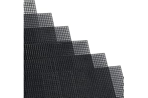 SAVITA 6pcs Plastic mesh Sheets 7 Count Needlepoint Canvas for Embroidery Crafting and Knit and Crochet Projects (Black)