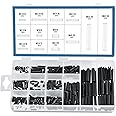 ZELCAN 400pc Spring Pins | M1.5 M2 M2.5 M3 M4 M5 M6 Slotted Metric Roll Pin Kit in Various Lengths | Steel Split Expansion Ha
