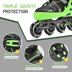 Kuxuan Skates Adjustable Inline Skates for Boys