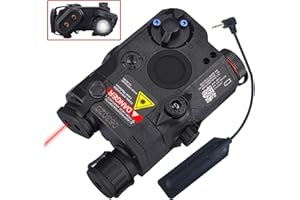 ActionUnion Airsoft PEQ 15 IR Laser PEQ Box White Flashlight + Red Laser Sight with IR Upgrade Version Battery Box for AEG GBB CQB