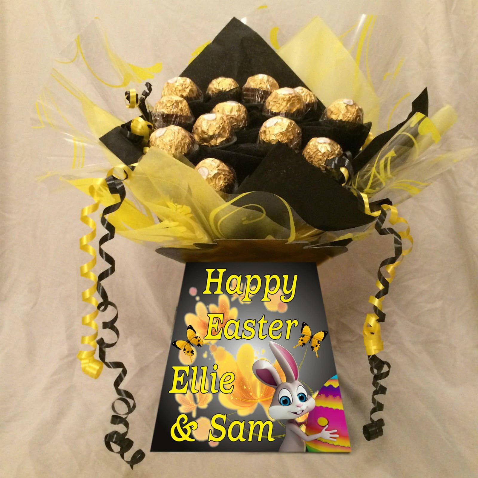Easter Personalised Ferrero Rocher Sweet Chocolate Bouquet Hamper