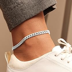 Melshabt Sterling Silver Anklet for Women 925