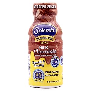 SPLENDA Diabetes Care Shakes - Meal Replacement Shake, Milk Chocolate, 8 Fl Oz (Pack of 24)