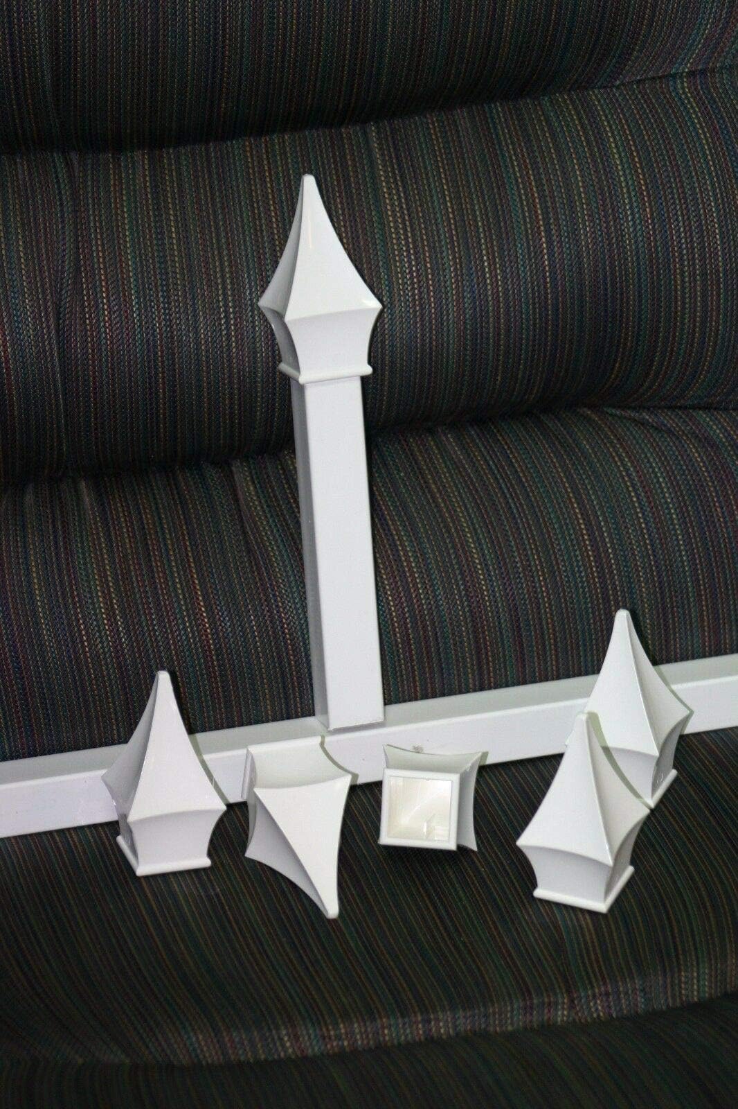 6pcs of PVC Vinyl 1" Finials Ornamental Spear Caps Tops Fence Point