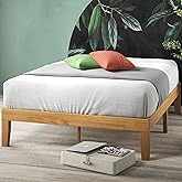 ZINUS Moiz Wood Platform Bed Frame / Wood Slat Support / No Box Spring Needed / Easy Assembly, Natural, Queen
