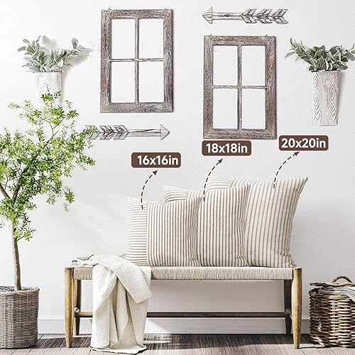 YCOLL Fall Pillow Covers 16x16, Modern Accent Throw Pillow Covers