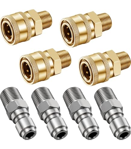 M10 X 1mm Female To 1/4" BSP Male Brass Reducer Socket Coupling